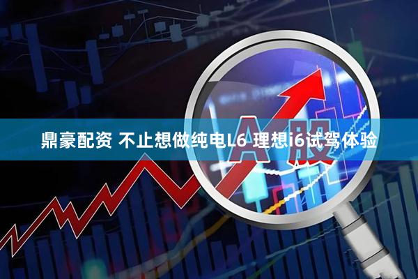 鼎豪配资 不止想做纯电L6 理想i6试驾体验